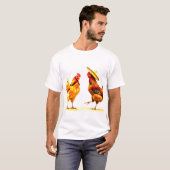 Latin chicken dancers t-shirt (Voorkant volledig)