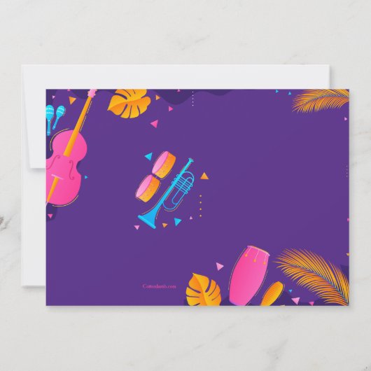 Latin Dance Party uitnodiging (Achterkant)