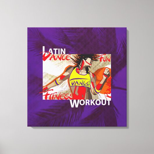 LATIN DANCE WORKOUT - Afgedrukt canvas Afdruk (Voorkant)