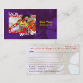 LATIN DANCE WORKOUT - Visitekaartje (Voorkant / Achterkant)