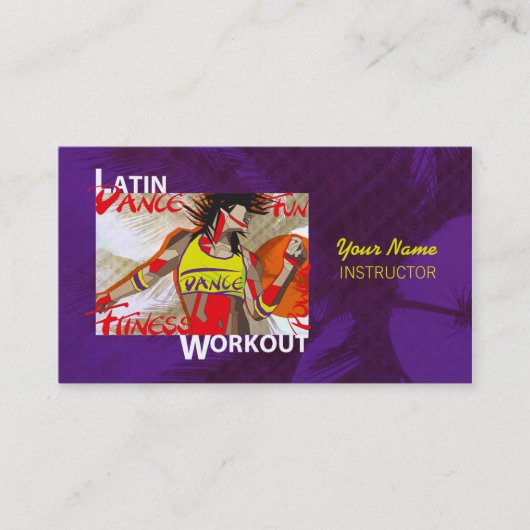 LATIN DANCE WORKOUT - Visitekaartje (Voorkant)