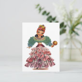  Latin Dancer Traditionele Dress Briefkaart (Staand voorkant)