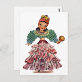  Latin Dancer Traditionele Dress Briefkaart (Voorkant / Achterkant)