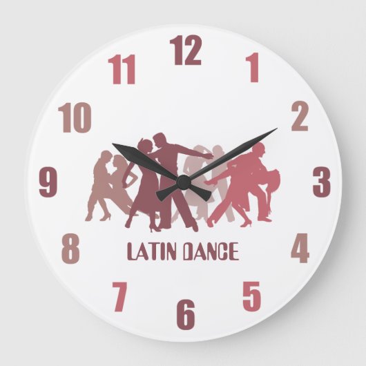 Latin Dancers Illustration Grote Klok (Voorkant)