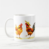 LATIN DANCING CHICKENS MUG KOFFIEMOK (Links)