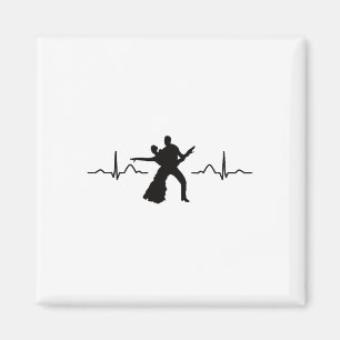 Latin Dancing Couple Waterverf Rumba Dancer Magneet