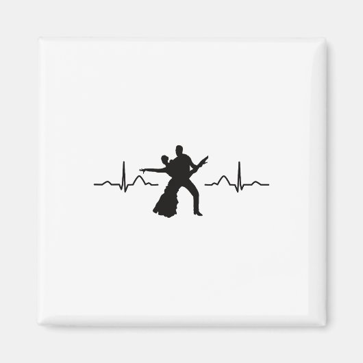 Latin Dancing Couple Waterverf Rumba Dancer Magneet (Voorkant)