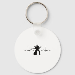 Latin Dancing Couple Waterverf Rumba Dancer Sleutelhanger