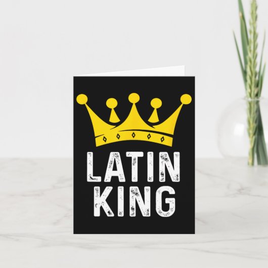 Latin King - Latin Dance Dancing Gift voor Ballroo Kaart (Voorkant)