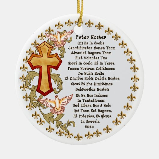 Latin Lords Prayer Ornament (Voorkant)
