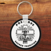 LATIN MASSA VAN DE LAATS VAN DE VERHANDELDE VERGUN SLEUTELHANGER (Voorkant)