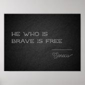 Latin quote seneca freedom afstuderen poster (Voorkant)