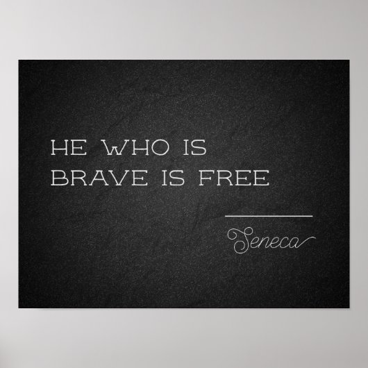 Latin quote seneca freedom afstuderen poster (Voorkant)