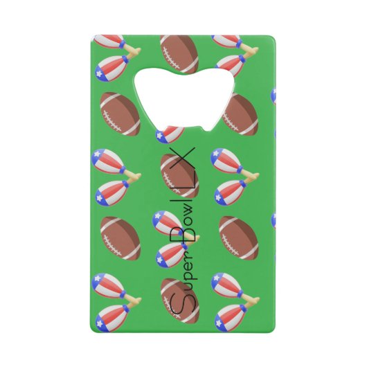 Latin-themed Football Creditkaart Flessenopener (Voorkant)