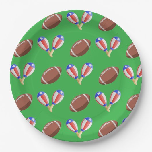 Latin-themed Super Bowl Papieren Bordje (Voorkant)