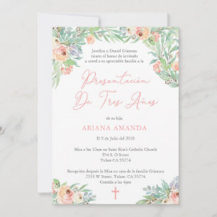 Latina 3 jaar presentatiemassa voor meisje kaart