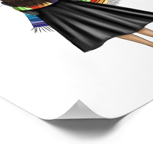 Latina Afstuderen met twee staten Afstuderen Poster (Hoek)