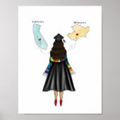 Latina Afstuderen met twee staten Afstuderen Poster (Voorkant)