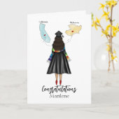 Latina Afstuderen met twee staten felicitatie Kaart (Gele Bloem)