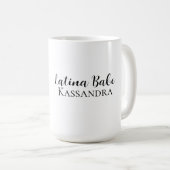 Latina Babe Pink Custom Naam Koffiemok (Voorkant rechts)