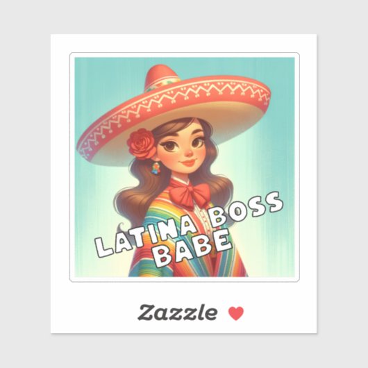 Latina Boss Babe Latina is eigenaar van een klein Sticker (Vel)