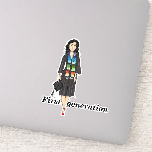 Latina First Generation Afstuderen Sticker (Detail)