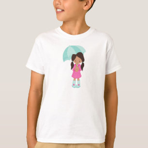 Latina Girl, meisje met regenjas, meisje met baarm T-shirt