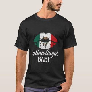Latina Hispanic Pride Mexicaanse vlag Latina Sugar T-shirt