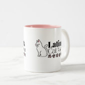 Latina kat mam met Kat poten Tweekleurige Koffiemok (Voorkant rechts)
