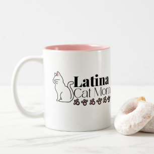 Latina kat mam met Kat poten Tweekleurige Koffiemok