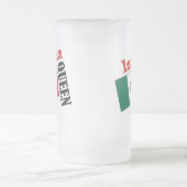 Latina Koningin & Mexicaanse vlag Matglas Bierpul (Center)