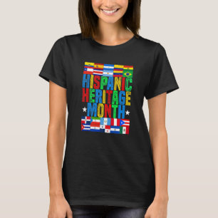Latina-landen vlaggen hispanisch erfgoed maand Lat T-shirt