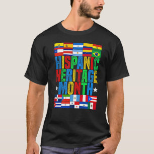 Latina-landen vlaggen hispanisch erfgoed maand Lat T-shirt