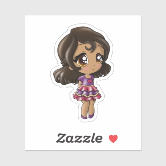 Latina Meisje Sticker (Vel)