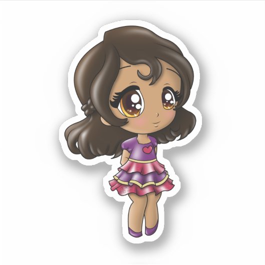Latina Meisje Sticker (Voorkant)