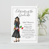 Latina met vlaggen en diploma's kaart (Staand voorkant)