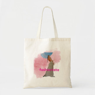 Latina modekoningin met lange vlecht tote bag