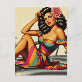  Latina Pin Up Illustratie Briefkaart