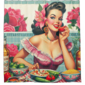  Latina Pin-Up Schilderen Douchegordijn