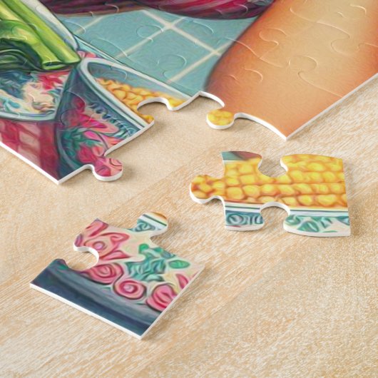  Latina Pin-Up Schilderen Legpuzzel (Zijkant)