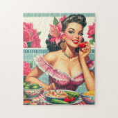  Latina Pin-Up Schilderen Legpuzzel (Verticaal)