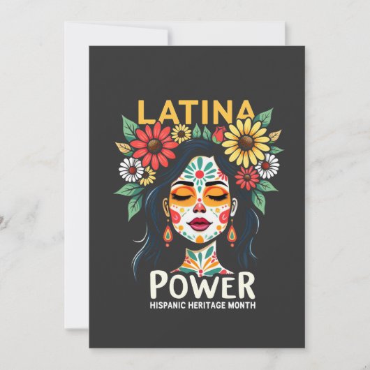 Latina Power Hispanic Heritage Month Bedankkaart (Voorkant)