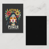 Latina Power Hispanic Heritage Month Informatiekaartje (Voorkant / Achterkant)