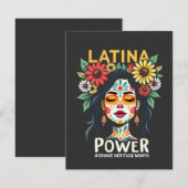 Latina Power Hispanic Heritage Month Kaart (Voorkant / Achterkant)