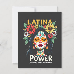 Latina Power Hispanic Heritage Month Kaart