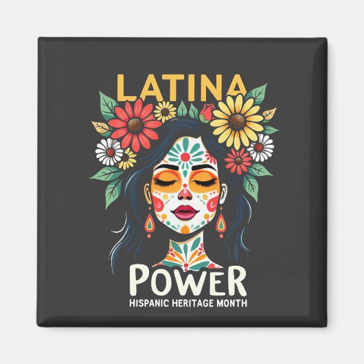 Latina Power Hispanic Heritage Month Magneet (Voorkant)