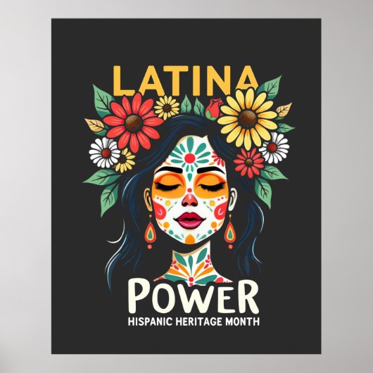 Latina Power Hispanic Heritage Month Poster (Voorkant)