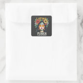 Latina Power Hispanic Heritage Month Vierkante Sticker (Tas)