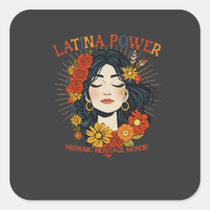 Latina Power - Spaans erfgoed ontwerp Vierkante Sticker