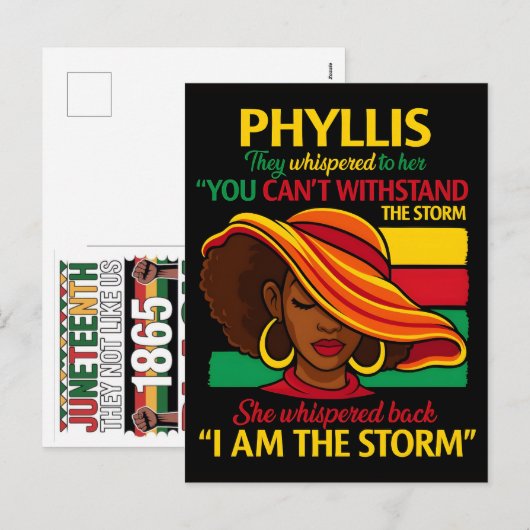 Latina Power Woman Flowers Hispanic Pride I Am Sto Feestdagenkaart (Voorkant / Achterkant)